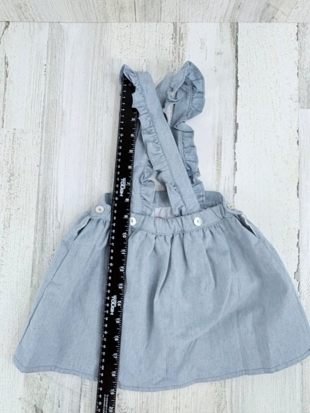 La Coqueta Sz 3T Dusty Blue Agata Girl Pinafore Skirt NWT - Picture 12 of 13